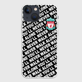 Чехол для iPhone 13 mini с принтом YNWA с логотипом в Белгороде,  |  | liverpool | you ll never walk alone | апл | ливерпуль | футбол