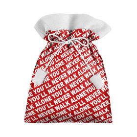 Подарочный 3D мешок с принтом YNWA красный в Белгороде, 100% полиэстер | Размер: 29*39 см | liverpool | ynwa | yol ll never walk alone | апл | ливерпуль | футбол