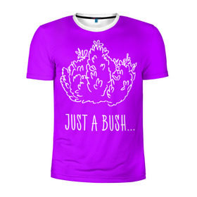 Мужская футболка 3D спортивная с принтом Just a Bush в Белгороде, 100% полиэстер с улучшенными характеристиками | приталенный силуэт, круглая горловина, широкие плечи, сужается к линии бедра | Тематика изображения на принте: battle royale | fortnite | батл роял | фортнайт