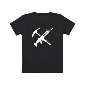 Детская футболка хлопок с принтом Fortnite в Белгороде, 100% хлопок | круглый вырез горловины, полуприлегающий силуэт, длина до линии бедер | battle royale | fortnite | батл роял | фортнайт