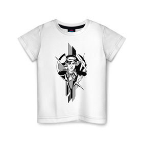 Детская футболка хлопок с принтом Молодой Маяковский в Белгороде, 100% хлопок | круглый вырез горловины, полуприлегающий силуэт, длина до линии бедер | авангард | геометрия | портрет | поэт