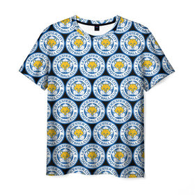 Мужская футболка 3D с принтом Leicester City в Белгороде, 100% полиэфир | прямой крой, круглый вырез горловины, длина до линии бедер | 