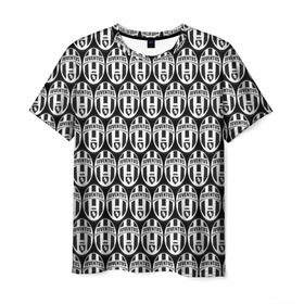 Мужская футболка 3D с принтом Juventus Black&White в Белгороде, 100% полиэфир | прямой крой, круглый вырез горловины, длина до линии бедер | 