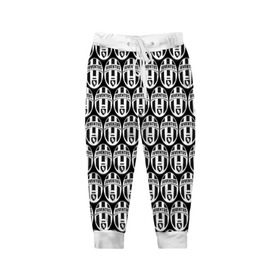 Детские брюки 3D с принтом Juventus Black&White в Белгороде, 100% полиэстер | манжеты по низу, эластичный пояс регулируется шнурком, по бокам два кармана без застежек, внутренняя часть кармана из мелкой сетки | 