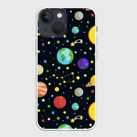 Чехол для iPhone 13 mini с принтом Солнечная система в Белгороде,  |  | большая медведица | венера | звезда | звезды | земля | космос | марс | меркурий | паттерн | сатурн | созвездия | солнце | уран | юпитер