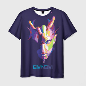 Мужская футболка 3D с принтом Eminem в Белгороде, 100% полиэфир | прямой крой, круглый вырез горловины, длина до линии бедер | actor | american rapper | composer | eminem | music | rap | record producer | актёр | американский | искусство | композитор | музыка | музыкальный продюсер | поп арт | рэп | рэпер