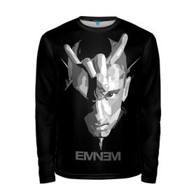 Мужской лонгслив 3D с принтом Eminem в Белгороде, 100% полиэстер | длинные рукава, круглый вырез горловины, полуприлегающий силуэт | actor | american rapper | composer | eminem | music | rap | record producer | актёр | американский | искусство | композитор | музыка | музыкальный продюсер | поп арт | рэп | рэпер