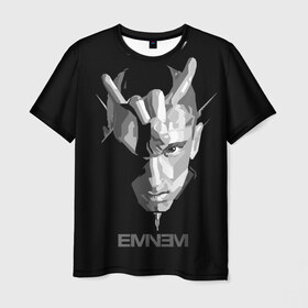 Мужская футболка 3D с принтом Eminem в Белгороде, 100% полиэфир | прямой крой, круглый вырез горловины, длина до линии бедер | actor | american rapper | composer | eminem | music | rap | record producer | актёр | американский | искусство | композитор | музыка | музыкальный продюсер | поп арт | рэп | рэпер