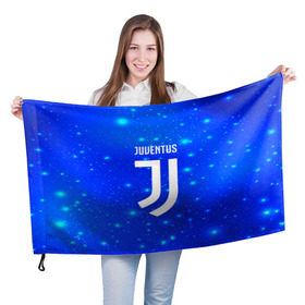 Флаг 3D с принтом Juventus space collection в Белгороде, 100% полиэстер | плотность ткани — 95 г/м2, размер — 67 х 109 см. Принт наносится с одной стороны | football | soccer | ювентус