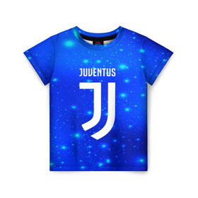 Детская футболка 3D с принтом Juventus space collection в Белгороде, 100% гипоаллергенный полиэфир | прямой крой, круглый вырез горловины, длина до линии бедер, чуть спущенное плечо, ткань немного тянется | football | soccer | ювентус