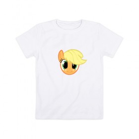 Детская футболка хлопок с принтом My Little Pony в Белгороде, 100% хлопок | круглый вырез горловины, полуприлегающий силуэт, длина до линии бедер | my little pony | арт | игра | лошадь | май литл пони | мультфильм | пони | прикольные