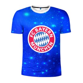 Мужская футболка 3D спортивная с принтом FC Bayern Munchen space 2018 в Белгороде, 100% полиэстер с улучшенными характеристиками | приталенный силуэт, круглая горловина, широкие плечи, сужается к линии бедра | Тематика изображения на принте: bayern munchen | football | footer | soccer | socker | спорт | футбол | футбольный клуб