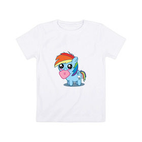 Детская футболка хлопок с принтом Май литл пони в Белгороде, 100% хлопок | круглый вырез горловины, полуприлегающий силуэт, длина до линии бедер | my little pony | арт | игра | май литл пони | милая | мультфильм | няша | прикольные