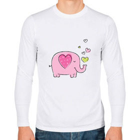 Мужской лонгслив хлопок с принтом Слоненок в Белгороде, 100% хлопок |  | Тематика изображения на принте: 14 | 14февраля | elephant | happy | happyvalentine | love | valentinesday | деньвсехвлюбленных | деньсвятоговалентина | любовь | мило | нежно | праздник | рисунок | сердца | сердце | слоненок