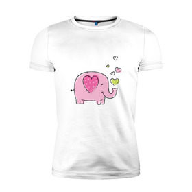Мужская футболка премиум с принтом Слоненок в Белгороде, 92% хлопок, 8% лайкра | приталенный силуэт, круглый вырез ворота, длина до линии бедра, короткий рукав | 14 | 14февраля | elephant | happy | happyvalentine | love | valentinesday | деньвсехвлюбленных | деньсвятоговалентина | любовь | мило | нежно | праздник | рисунок | сердца | сердце | слоненок