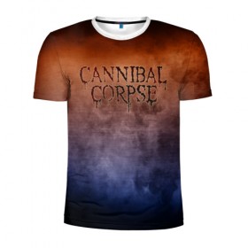 Мужская футболка 3D спортивная с принтом Cannibal Corpse в Белгороде, 100% полиэстер с улучшенными характеристиками | приталенный силуэт, круглая горловина, широкие плечи, сужается к линии бедра | 