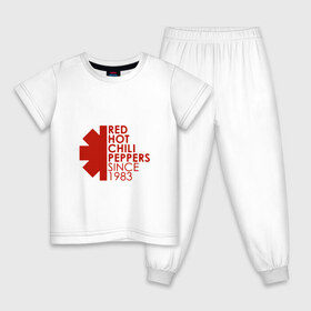 Детская пижама хлопок с принтом Red Hot Chili Peppers в Белгороде, 100% хлопок |  брюки и футболка прямого кроя, без карманов, на брюках мягкая резинка на поясе и по низу штанин
 | red hot chili peppers | rhcp | альтернативный | группа | джош клингхоффер | красные острые перцы чили | метал | ред хот чили пеперс | рок | рхчп | рэп | фанк | фли | чад смит | энтони кидис