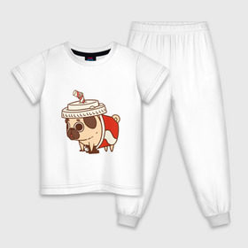 Детская пижама хлопок с принтом мопс-кола в Белгороде, 100% хлопок |  брюки и футболка прямого кроя, без карманов, на брюках мягкая резинка на поясе и по низу штанин
 | Тематика изображения на принте: 