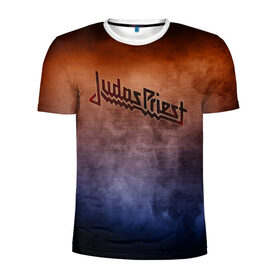 Мужская футболка 3D спортивная с принтом Judas Priest в Белгороде, 100% полиэстер с улучшенными характеристиками | приталенный силуэт, круглая горловина, широкие плечи, сужается к линии бедра | band | judas priest | metal | music | rock | атрибутика | группа | метал | музыка | рок