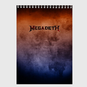 Скетчбук с принтом Megadeth в Белгороде, 100% бумага
 | 48 листов, плотность листов — 100 г/м2, плотность картонной обложки — 250 г/м2. Листы скреплены сверху удобной пружинной спиралью | band | megadeth | metal | music | rock | атрибутика | группа | метал | музыка | рок