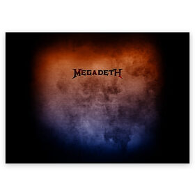Поздравительная открытка с принтом Megadeth в Белгороде, 100% бумага | плотность бумаги 280 г/м2, матовая, на обратной стороне линовка и место для марки
 | Тематика изображения на принте: band | megadeth | metal | music | rock | атрибутика | группа | метал | музыка | рок