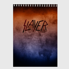 Скетчбук с принтом Slayer в Белгороде, 100% бумага
 | 48 листов, плотность листов — 100 г/м2, плотность картонной обложки — 250 г/м2. Листы скреплены сверху удобной пружинной спиралью | band | metal | music | rock | slayer | атрибутика | группа | метал | музыка | рок