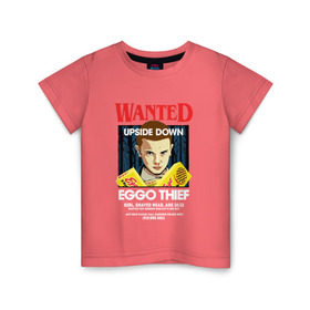 Детская футболка хлопок с принтом Wanted: Eggo Thief / 11 в Белгороде, 100% хлопок | круглый вырез горловины, полуприлегающий силуэт, длина до линии бедер | Тематика изображения на принте: 11 | netflix | stranger | things | бобби | браун | милли | нетфликс | одиннадцать