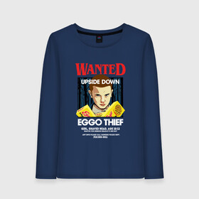 Женский лонгслив хлопок с принтом Wanted Eggo Thief 11 в Белгороде, 100% хлопок |  | 11 | netflix | stranger | things | бобби | браун | милли | нетфликс | одиннадцать