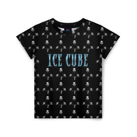 Детская футболка 3D с принтом Ice Cube в Белгороде, 100% гипоаллергенный полиэфир | прямой крой, круглый вырез горловины, длина до линии бедер, чуть спущенное плечо, ткань немного тянется | Тематика изображения на принте: hip hop | hiphop | ice cube | mc | n.w.a | rap | айс | гангса | джексон | западное побережье | куб | кубе | кубик льда | кьюб | мс | о ши | оши | реп | репер | речитатив | рэп | рэпер | хип | хипхоп | хоп