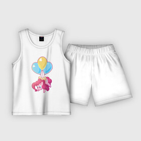 Детская пижама с шортами хлопок с принтом Chibi Pinkie Pie в Белгороде,  |  | Тематика изображения на принте: cartoon | chibi | fim | mlp | mult | my little pony | pinkie | pinkie pie | pony | млп | пинки пай | пони