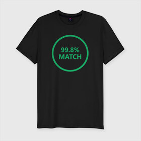 Мужская футболка премиум с принтом Match в Белгороде, 92% хлопок, 8% лайкра | приталенный силуэт, круглый вырез ворота, длина до линии бедра, короткий рукав | Тематика изображения на принте: black mirror | черное зеркало