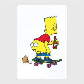 Магнитный плакат 2Х3 с принтом Bart Simpson в Белгороде, Полимерный материал с магнитным слоем | 6 деталей размером 9*9 см | Тематика изображения на принте: skate | барт | борд | скейт