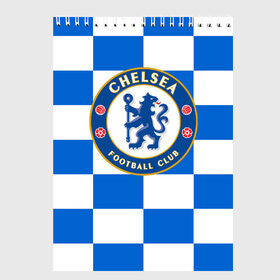 Скетчбук с принтом FC Chelsea в Белгороде, 100% бумага
 | 48 листов, плотность листов — 100 г/м2, плотность картонной обложки — 250 г/м2. Листы скреплены сверху удобной пружинной спиралью | chelsea | england | football | logo | london | sport | англия | лига | лого | спорт | фк | футбол | футбольный клуб | челси | эмблема
