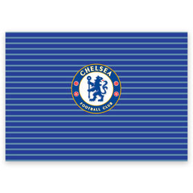 Поздравительная открытка с принтом Chelsea FC в Белгороде, 100% бумага | плотность бумаги 280 г/м2, матовая, на обратной стороне линовка и место для марки
 | Тематика изображения на принте: chelsea | england | football | logo | london | sport | англия | лига | лого | спорт | фк | футбол | футбольный клуб | челси | эмблема