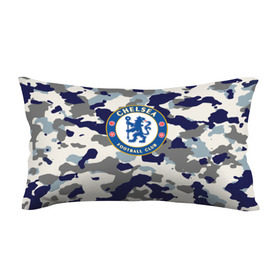 Подушка 3D антистресс с принтом FC Chelsea Camouflage в Белгороде, наволочка — 100% полиэстер, наполнитель — вспененный полистирол | состоит из подушки и наволочки на молнии | Тематика изображения на принте: 