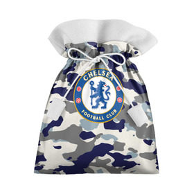 Подарочный 3D мешок с принтом FC Chelsea Camouflage в Белгороде, 100% полиэстер | Размер: 29*39 см | 
