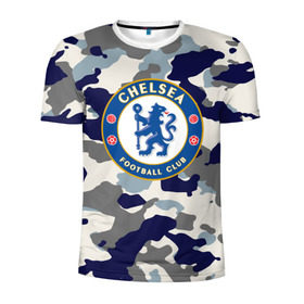 Мужская футболка 3D спортивная с принтом FC Chelsea Camouflage в Белгороде, 100% полиэстер с улучшенными характеристиками | приталенный силуэт, круглая горловина, широкие плечи, сужается к линии бедра | 