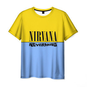 Мужская футболка 3D с принтом Nirvana nevermino в Белгороде, 100% полиэфир | прямой крой, круглый вырез горловины, длина до линии бедер | cobain | kurt | nevermino | nirvana | альтернативный | гранж | грол | группа | дональд | кобейн | курт | музыка | надпись | нервана | нирвана | новоселич | певец | рок | смайл | смайлик | солист