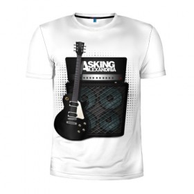 Мужская футболка 3D спортивная с принтом Asking Alexandria в Белгороде, 100% полиэстер с улучшенными характеристиками | приталенный силуэт, круглая горловина, широкие плечи, сужается к линии бедра | Тематика изображения на принте: 