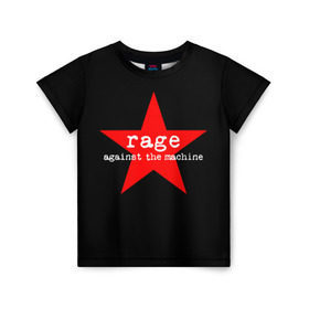 Детская футболка 3D с принтом Rage Against the Machine в Белгороде, 100% гипоаллергенный полиэфир | прямой крой, круглый вырез горловины, длина до линии бедер, чуть спущенное плечо, ткань немного тянется | Тематика изображения на принте: 