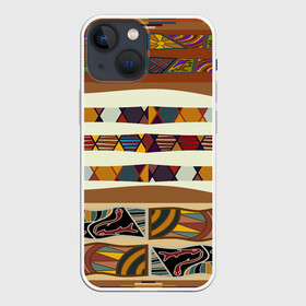 Чехол для iPhone 13 mini с принтом Африканская мозаика в Белгороде,  |  | afrika | pattern | африка | африканские мотивы | африканские узоры | солнце | узор | этника | южный континент