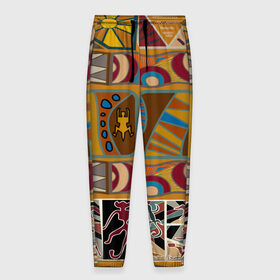 Мужские брюки 3D с принтом Africa Style в Белгороде, 100% полиэстер | манжеты по низу, эластичный пояс регулируется шнурком, по бокам два кармана без застежек, внутренняя часть кармана из мелкой сетки | afrika | pattern | африка | африканские мотивы | африканские узоры | солнце | узор | этника | южный континент