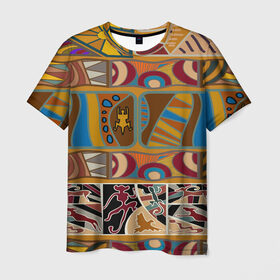 Мужская футболка 3D с принтом Africa Style в Белгороде, 100% полиэфир | прямой крой, круглый вырез горловины, длина до линии бедер | afrika | pattern | африка | африканские мотивы | африканские узоры | солнце | узор | этника | южный континент