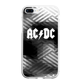 Чехол для iPhone 7Plus/8 Plus матовый с принтом AC DC rock band в Белгороде, Силикон | Область печати: задняя сторона чехла, без боковых панелей | ac dc | logo | music | pop | rock | usa | альтернатива | америка | металл | музыка | музыкальный | поп | рок