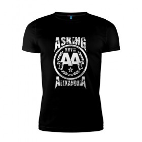 Мужская футболка премиум с принтом Asking Alexandria в Белгороде, 92% хлопок, 8% лайкра | приталенный силуэт, круглый вырез ворота, длина до линии бедра, короткий рукав | aa | alexandria | asking | аа | александрия | аликсандрия | аскен | аскенг | аскин | аскинг | бен брюс | группа | дэнни уорсноп | метал | музыка | пост | рок | хэви | электроникор