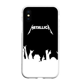 Чехол для iPhone XS Max матовый с принтом Metallica в Белгороде, Силикон | Область печати: задняя сторона чехла, без боковых панелей | Тематика изображения на принте: metallica | группа | джеймс хэтфилд | кирк хэмметт | ларс ульрих | метал | металика | металлика | миталика | музыка | роберт трухильо | рок | трэш | трэшметал | хард | хардрок | хеви | хевиметал