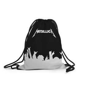 Рюкзак-мешок 3D с принтом Metallica в Белгороде, 100% полиэстер | плотность ткани — 200 г/м2, размер — 35 х 45 см; лямки — толстые шнурки, застежка на шнуровке, без карманов и подкладки | metallica | группа | джеймс хэтфилд | кирк хэмметт | ларс ульрих | метал | металика | металлика | миталика | музыка | роберт трухильо | рок | трэш | трэшметал | хард | хардрок | хеви | хевиметал