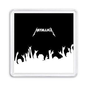 Магнит 55*55 с принтом Metallica в Белгороде, Пластик | Размер: 65*65 мм; Размер печати: 55*55 мм | metallica | группа | джеймс хэтфилд | кирк хэмметт | ларс ульрих | метал | металика | металлика | миталика | музыка | роберт трухильо | рок | трэш | трэшметал | хард | хардрок | хеви | хевиметал