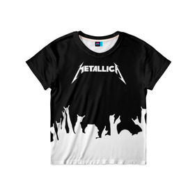 Детская футболка 3D с принтом Metallica в Белгороде, 100% гипоаллергенный полиэфир | прямой крой, круглый вырез горловины, длина до линии бедер, чуть спущенное плечо, ткань немного тянется | metallica | группа | джеймс хэтфилд | кирк хэмметт | ларс ульрих | метал | металика | металлика | миталика | музыка | роберт трухильо | рок | трэш | трэшметал | хард | хардрок | хеви | хевиметал