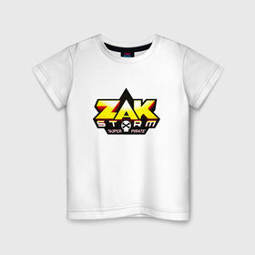 Детская футболка хлопок с принтом Зак Шторм 3 в Белгороде, 100% хлопок | круглый вырез горловины, полуприлегающий силуэт, длина до линии бедер | zak storm | дети | зак шторм | мультфильмы | сёрфинг